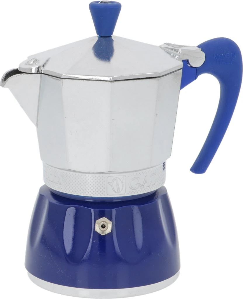 G.A.T. Moka Delizia 3-Cup Moka Pot - Blue 3 G.A.T. Moka Delizia 3-Cup Moka Pot - Blue