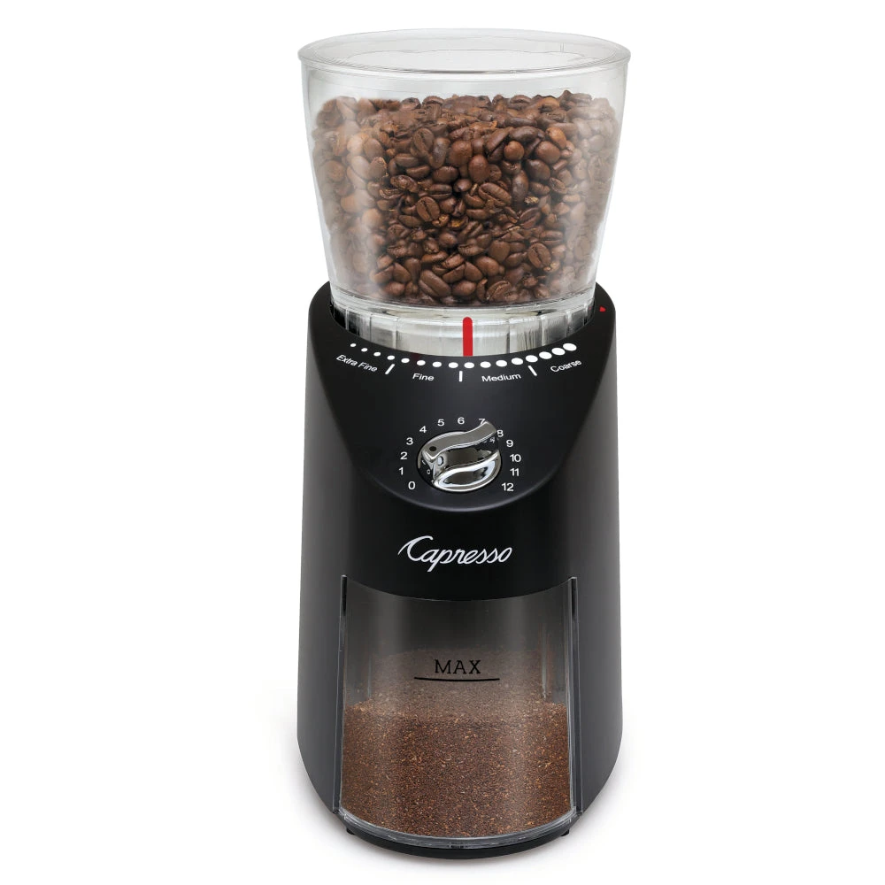 Capresso Infinity Plus Conical Burr Coffee Grinder In Black 3 Capresso Infinity Plus Conical Burr Coffee Grinder In Black