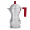 Illy Alessi Pulcina 3 Cup Moka Pot - Red 2 Illy Alessi Pulcina 3 Cup Moka Pot - Red -Coffee Series Store AlessiPulcinaMokaPotRed3Cup