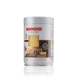Kimbo Il Caffe Di Napoli Aroma Gold 100% Arabica Ground 250g - Tin -Coffee Series Store AromaGold250gGroundCan Angled