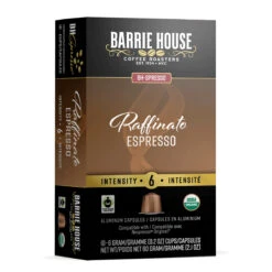 Barrie House Raffinato Fair Trade Organic Espresso Capsules 10ct