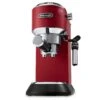 DeLonghi EC685R Dedica DeLuxe Pump Espresso Machine - Red 1 DeLonghi EC685R Dedica DeLuxe Pump Espresso Machine - Red -Coffee Series Store DedicaDeluxeRed Angled