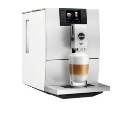 JURA ENA 8 Espresso Machine - White -Coffee Series Store ENA 8 Nordic White angle latte macchiato