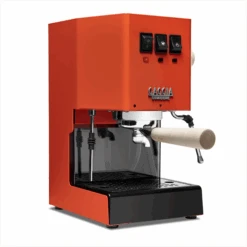 Gaggia Classic Evo Pro Espresso Machine In Lobster Red With Tiger Maple 12 Gaggia Classic Evo Pro Espresso Machine In Lobster Red With Tiger Maple -Coffee Series Store GACLASSICEVOPROORGTM Lobster Maple Single EVO 1153