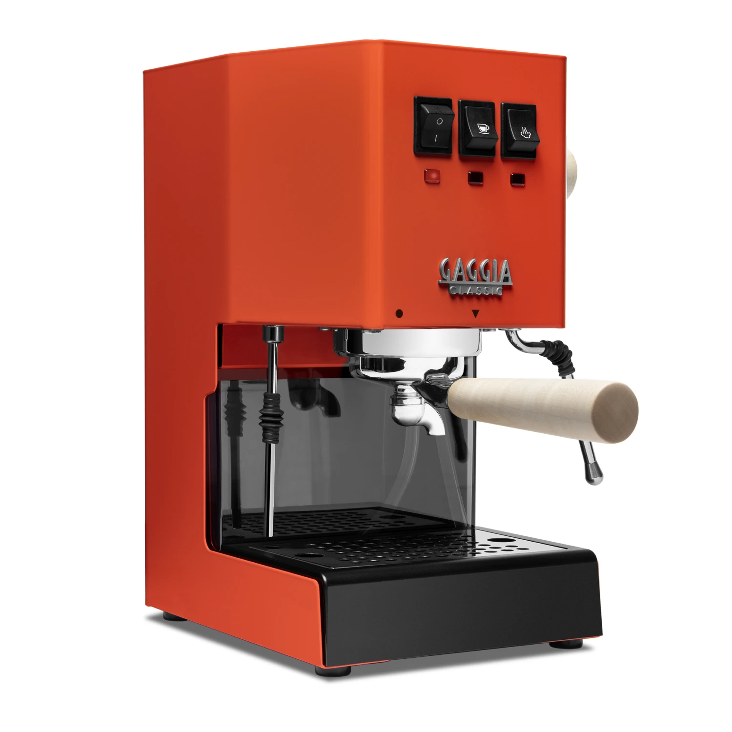 Gaggia Classic Evo Pro Espresso Machine In Lobster Red With Tiger Maple 5 Gaggia Classic Evo Pro Espresso Machine In Lobster Red With Tiger Maple - Image 3