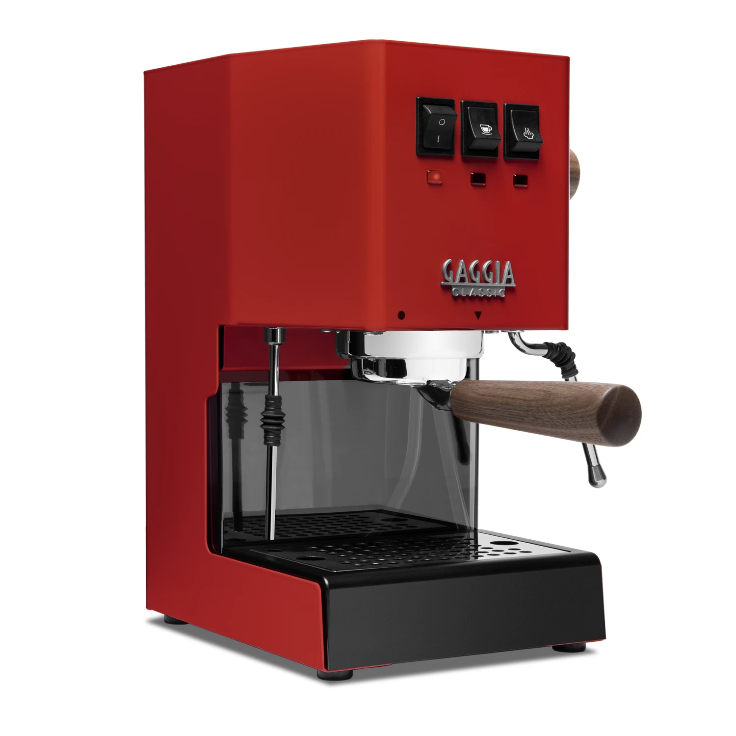 Gaggia Classic Evo Pro Espresso Machine In Cherry Red With Walnut 3 Gaggia Classic Evo Pro Espresso Machine In Cherry Red With Walnut