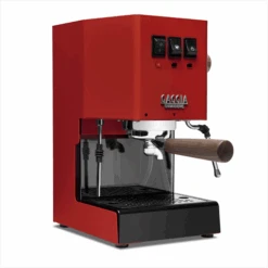 Gaggia Classic Evo Pro Espresso Machine In Cherry Red With Walnut 12 Gaggia Classic Evo Pro Espresso Machine In Cherry Red With Walnut -Coffee Series Store GACLASSICEVOPROREDWL Red Walnut Single EVO 1153