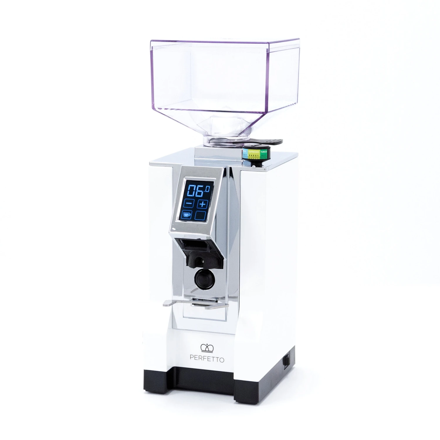 Eureka Mignon Perfetto Coffee Grinder In White 3 Eureka Mignon Perfetto Coffee Grinder In White