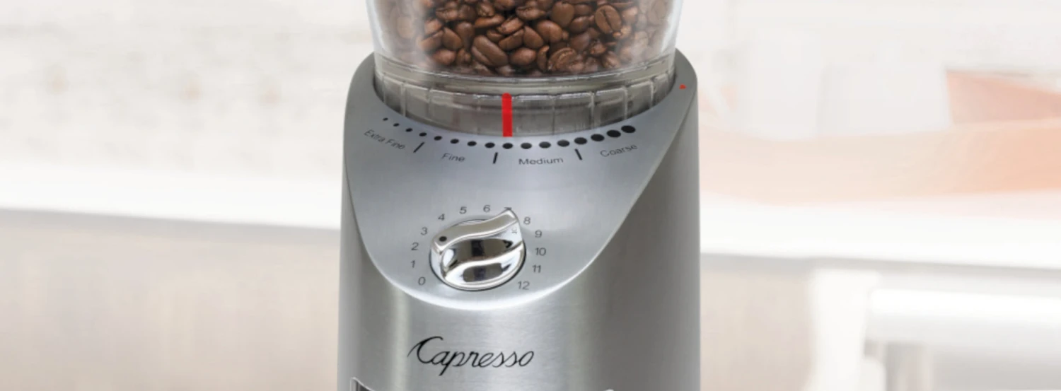 Capresso Infinity Plus Conical Burr Coffee Grinder In Metal 12 Capresso Infinity Plus Conical Burr Coffee Grinder In Metal - Image 10