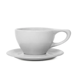 NotNeutral Large Latte Cup And Saucer - Light Gray