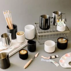 Fellow Eddy Steaming Pitcher 12oz - Polished Steel -Coffee Series Store MontyEddyxLatteArt FullLineUp PSD 2 82c14dd7 8ae0 4b28 a325 130aaa3027b6