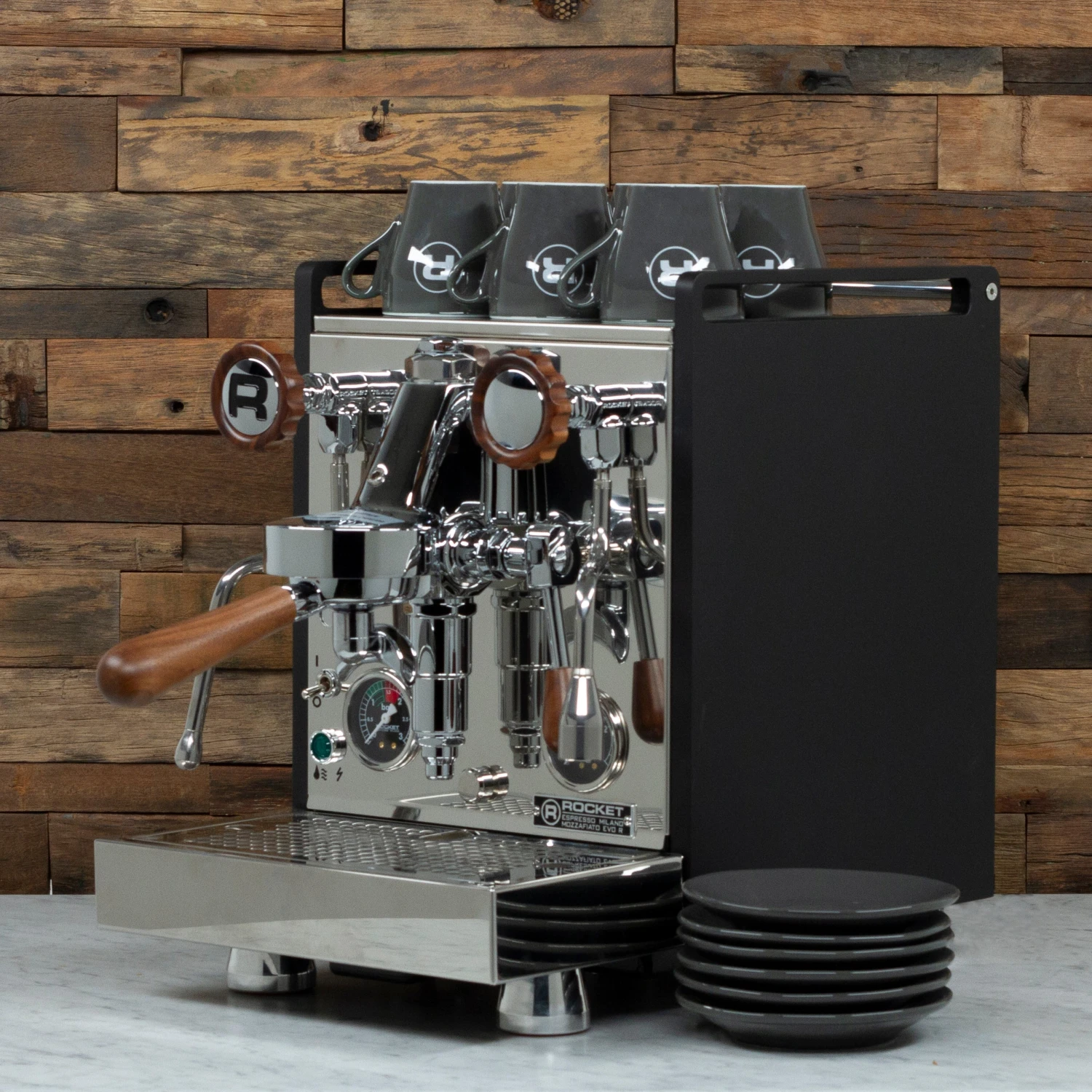 Rocket Espresso 6 Piece Flat White Cup And Saucer Set - Grey 6 Rocket Espresso 6 Piece Flat White Cup And Saucer Set - Grey - Image 4