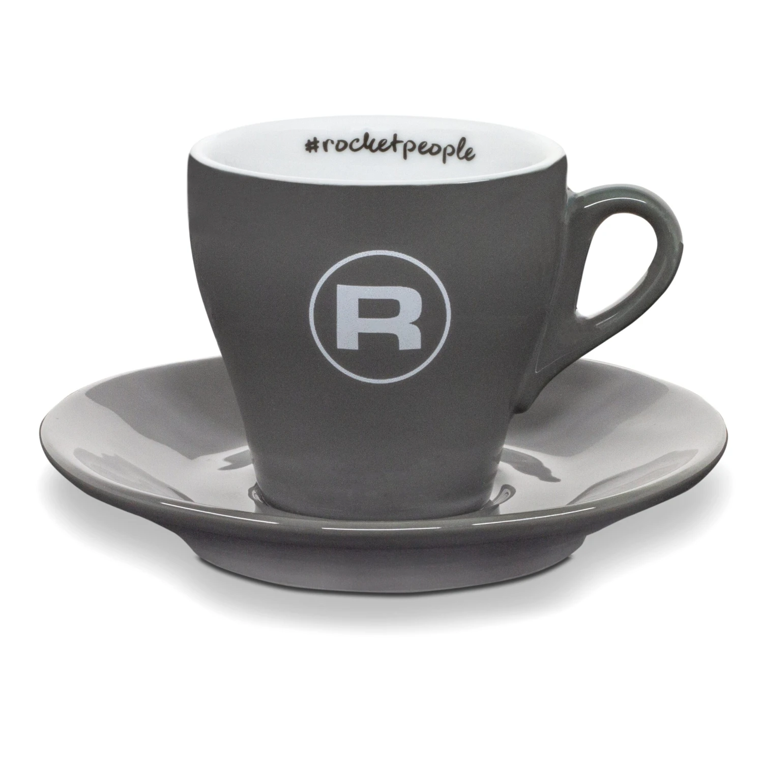 Rocket Espresso 6 Piece Flat White Cup And Saucer Set - Grey 4 Rocket Espresso 6 Piece Flat White Cup And Saucer Set - Grey - Image 2