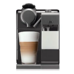 DeLonghi Nespresso Lattissima Touch Espresso Machine In Black -Coffee Series Store lattissimatouch 560b black front milk