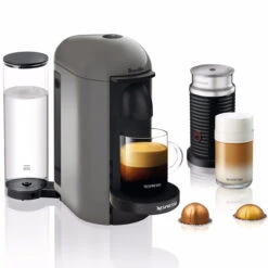 Nespresso VertuoPlus And Aeroccino Bundle In Gray