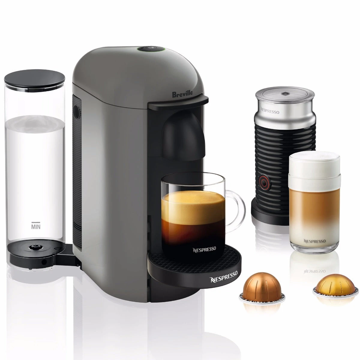 Nespresso VertuoPlus And Aeroccino Bundle In Gray 3 Nespresso VertuoPlus And Aeroccino Bundle In Gray