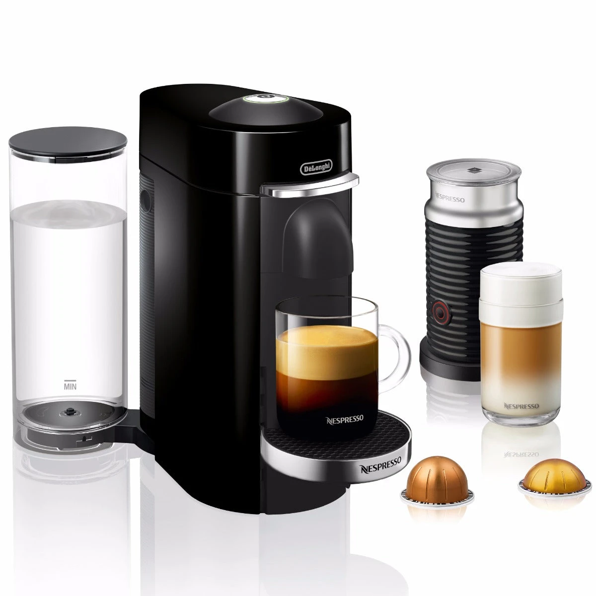 Nespresso VertuoPlus Deluxe And Aeroccino Bundle In Piano Black 3 Nespresso VertuoPlus Deluxe And Aeroccino Bundle In Piano Black